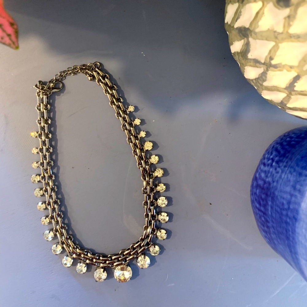 Silver statement necklace